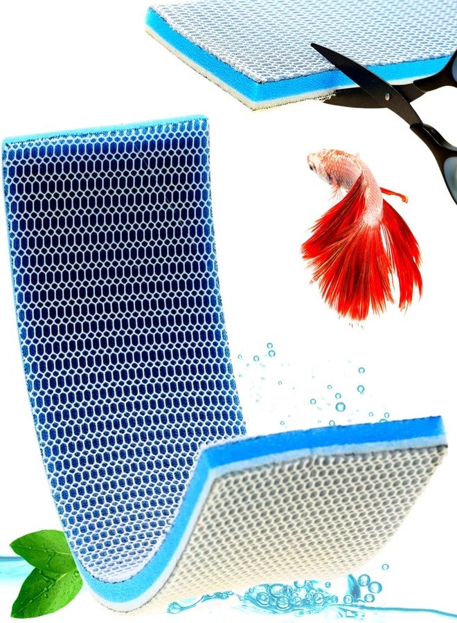 Qpets® 4Pcs Aquarium Honeycomb Water Filtration Pads - 50cm x 11cm Aquarium Filter Media for Mechanical & Biological Filtration - Reusable Polyester Sponge Pads (4-Pack) - Image 1